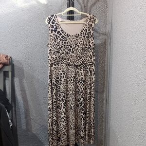 Leopard Print Sleeveless Dress